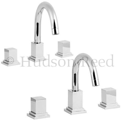 Hudson Reed Astbury 3 Tap Hole Bath & Basin Mixers with Swivel Spouts
