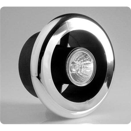 100mm Showerlite Timer Model Fan Kit with Chrome Fitting