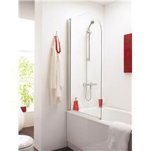 1400 Hinged Straight Bath Screen 