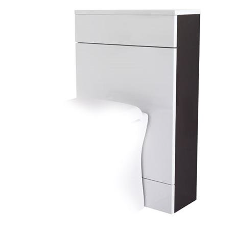 200mm White & Ebony Brown Back To Wall WC Vanity Unit - VTYEB200