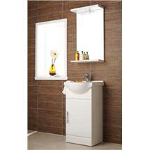Alaska 450 x 300mm High Gloss White Vanity Unit w/ Illuminated Mirror
