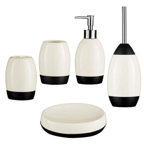 5 Piece Natural Black Dolomite Bathroom Set