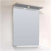 Alaska 550 x 170mm High Gloss White Illuminated Mirror - VTY031
