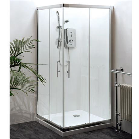 Aegean Corner Entry Quadrant Shower Enclosure with Shower Tray and Waste