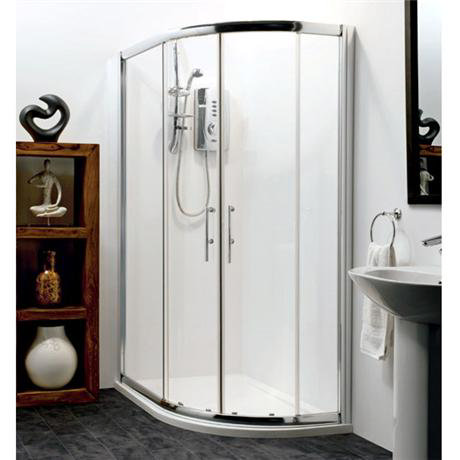 Aegean Offset Quadrant Shower Enclosure with Shower Tray & Waste - Right Hand Option