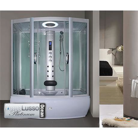 AquaLusso Antonio 1700 Steam Shower and Whirlpool Bath - Ocean