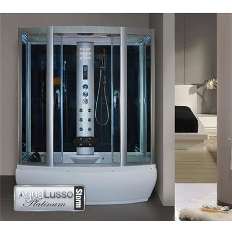 AquaLusso Antonio 1700 Steam Shower and Whirlpool Bath - Storm