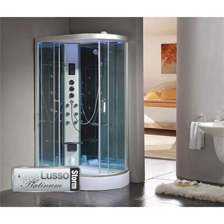 AquaLusso Baywood 1200 Steam Shower Cabin - Storm - Left hand option