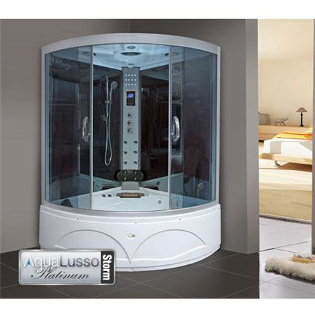 AquaLusso Portland 1350 Steam Shower and Whirlpool Bath - Storm