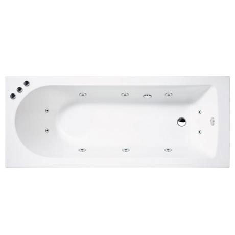 Barmby 10 Jet Whirlpool Standard Single Ended Acrylic Bath