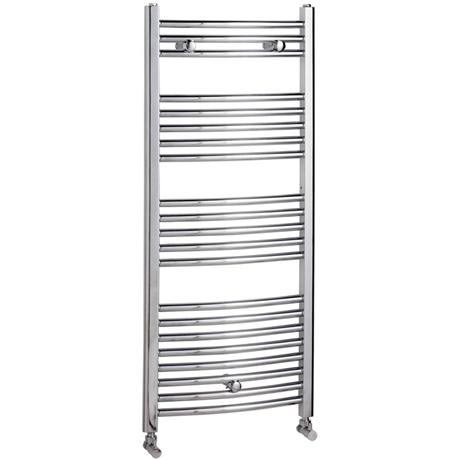Ultra Chrome Curved Heated Towel Multi-Rail 500 x 1150mm - HK363
