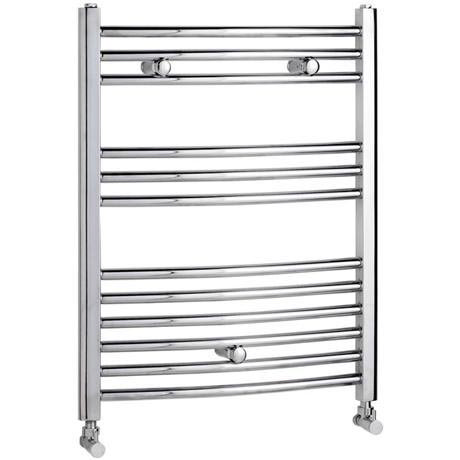 Ultra Chrome Curved Heated Towel Multi-Rail 600 x 760mm - HK362