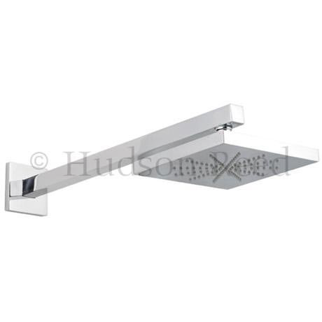 Hudson Reed Minimalist Square Fixed Shower Head & Arm