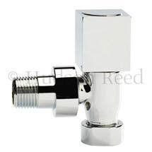 Hudson Reed Square Chrome Radiator Valves - Angled - HT350