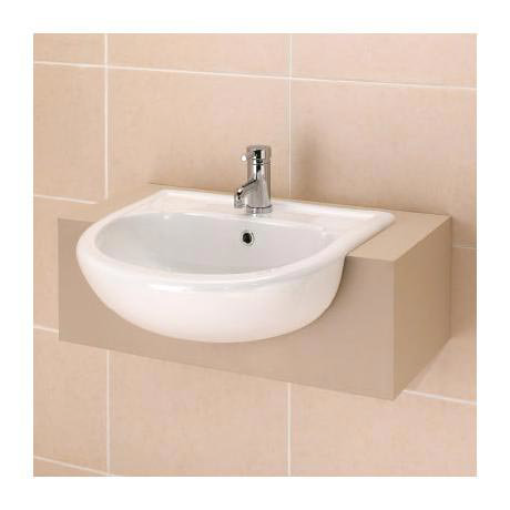 Clarence 550 Semi Recessed Ceramic Basin