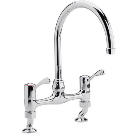 Contemporary Dualflow Bridge Sink Mixer