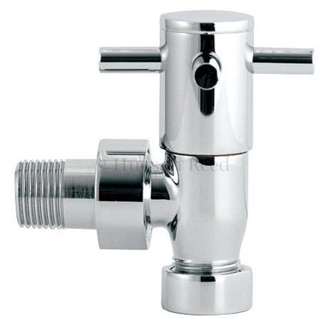 Hudson Reed Minimalist Chrome X-Head Radiator Valves - Angled - HT330