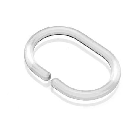 Croydex Clear C-Type Shower Curtain Rings