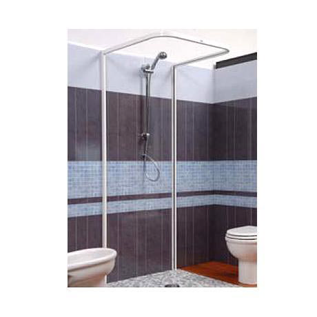 Commercial Bathroom Accessories on Croydex Magnetic Hemmed U Shaped Rail And Wall Profile Shower Curtains
