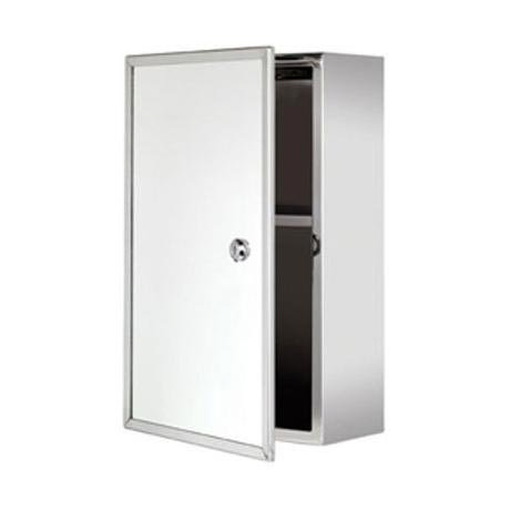 Croydex Trent Lockable Medicine Cabinet - Stainless Steel - WC846005