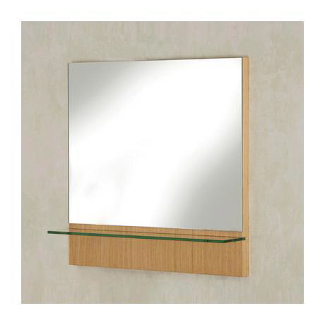 Croydex Unfold 'N' Fit Mirror with Glass Shelf - Light Wood