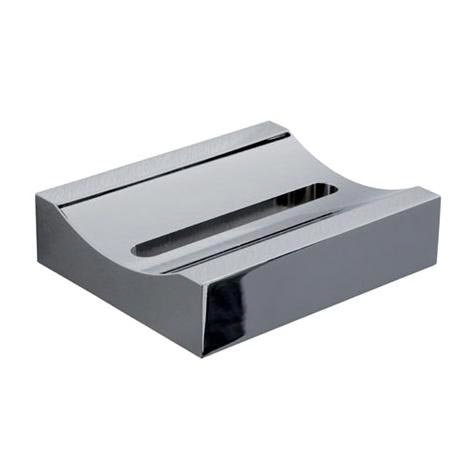 Croydex Unico Toilet Roll Toothbrush Holder Shelf - Chrome