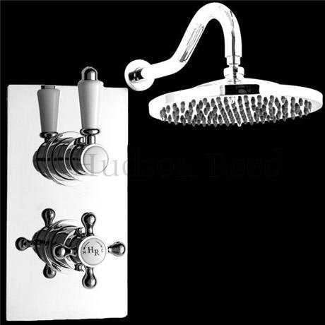 Designer Traditional Twin Shower Valve with Sunflower Head