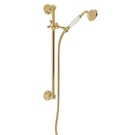 Deva Exposed Full Shower Kit with Period Design Shower Head - Gold