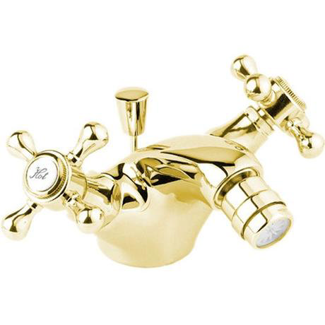Deva - Tudor Bidet Mixer with Pop Up Waste - Gold - TUD114/501