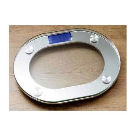 Glass & Chrome Oblong Bathroom Scale w/Backlight