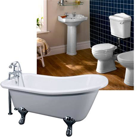 Hadrian Era Traditional Freestanding Slipper Bathroom Suite