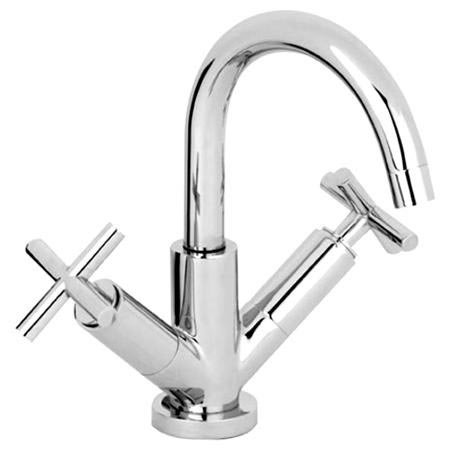 Helix Crosshead Mono Basin Mixer with High Swivel Spout & Pop Up Waste