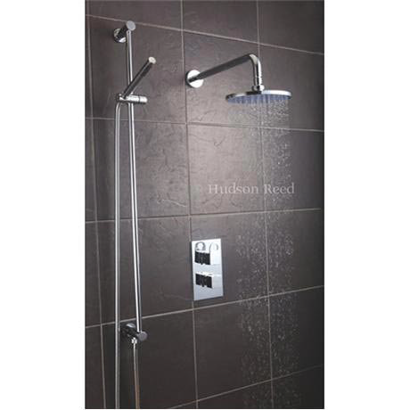 Hudson Reed - Deco Twin Concealed Valve with Fixed Head and Additional Handset and Kit
