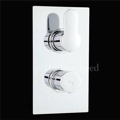 Hudson Reed Dias Twin Concealed Thermostatic Shower Valve with Diverter - Chrome -  DIA3207