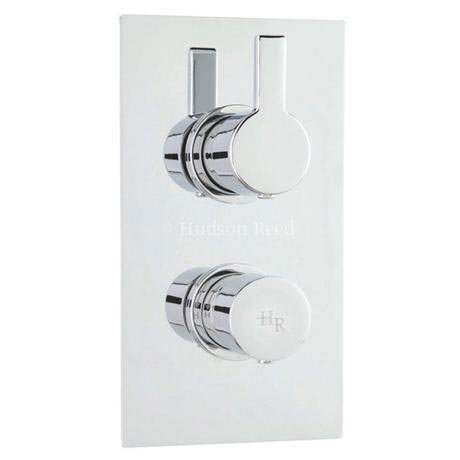 Hudson Reed Icon Twin Concealed Thermostatic Shower Valve - Chrome - ICO3210