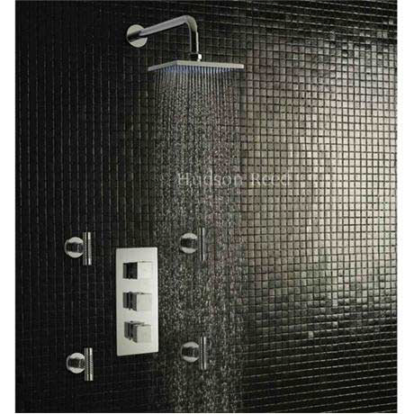 Hudson Reed - Kubix Triple Concealed Valve Full Shower Kit - HUD-KUBTRP-SHW