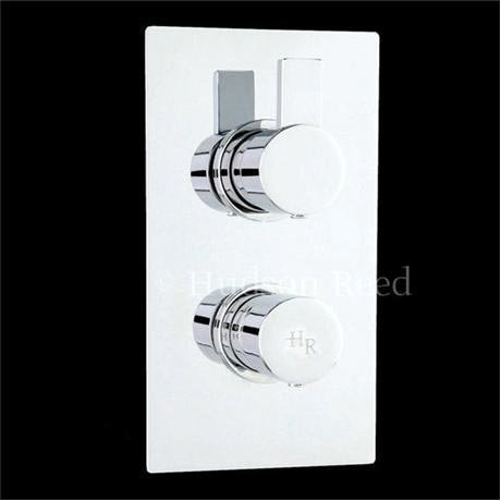 Hudson Reed Rapid Twin Concealed Thermostatic Shower Valve with Diverter - Chrome - RAP3207
