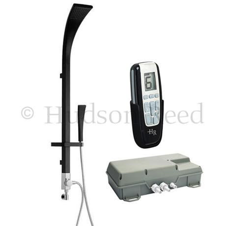 Hudson Reed Remote Digital Shower with Black Flare Shower Kit