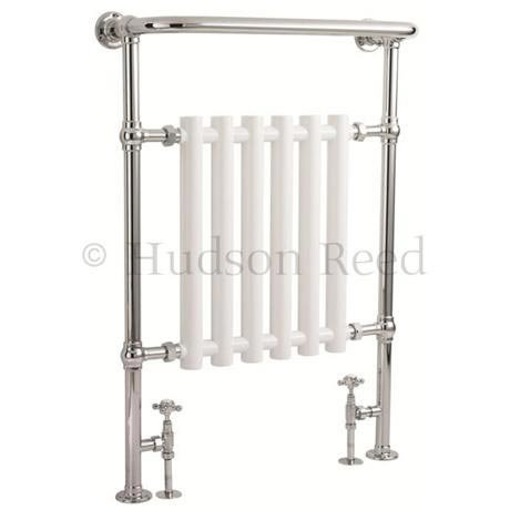 Hudson Reed Traditional Regent Heated Towel Rail - White/Chrome - HTD07