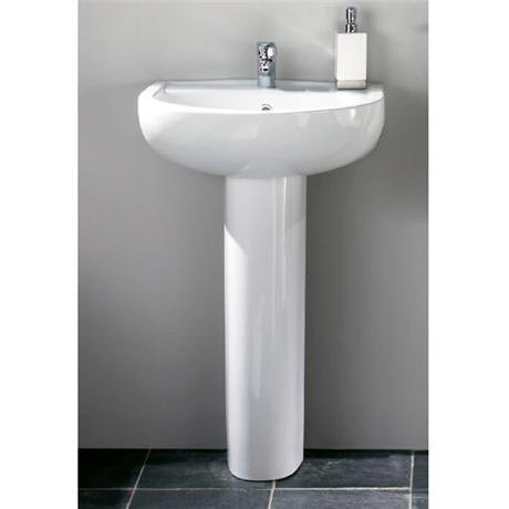 Impact 550 Ceramic Basin and Pedestal Set
