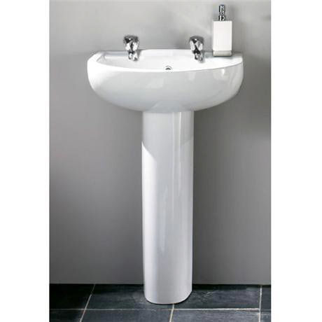 Impact 2 Tap Hole 550 Basin and Pedestal Set
