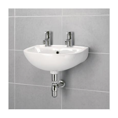 Impact 500 2 Tap Hole Ceramic Cloakroom Basin