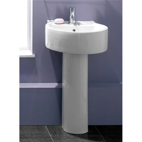Impala 1 Tap Hole 500 Basin and Pedestal Set