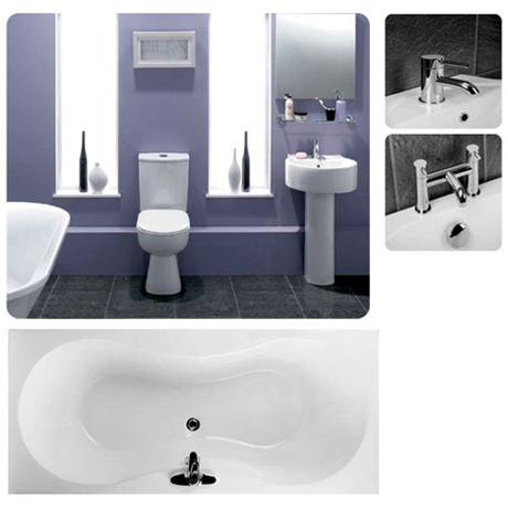 Impala SP Ceramic 6 Piece 1TH Bathroom Suite