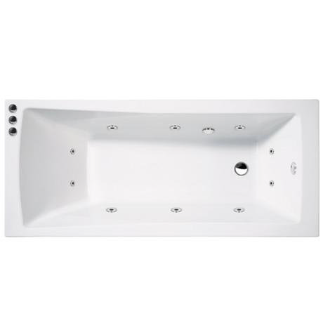 Linton 1700 x 700 10 Jet Whirlpool Square Single Ended Acrylic Bath