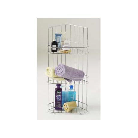 3 Tier Chrome Corner Rack