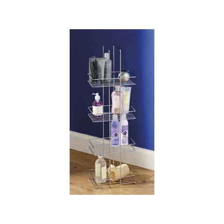 4 Tier Chrome Bathroom Storage Rack