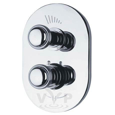 Line Concealed 3/4 Inch Thermostatic Twin Shower Valve