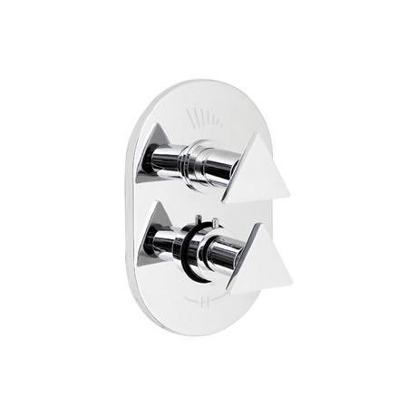 Isla twin thermostatic shower valve