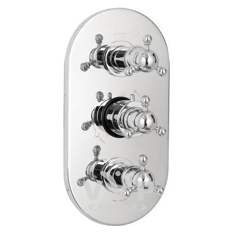 Monet concealed 3/4 inch thermostatic triple shower valve